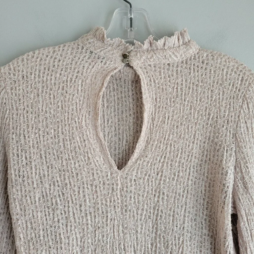 Zara Collection Long Sleeve Lightweight Sheer Sweater Top Size M